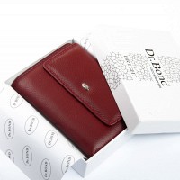 Женский кожаный кошелек Bright DR. BOND WS-31 wine red