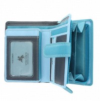 Женский кожаный кошелек Visconti Fiji rb51 blue m