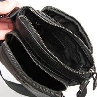 Мужская кожаная сумка через плечо BRETTON 4014-5 black