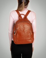 Женский кожаный рюкзак ALEX RAI 8907-9 camel croco