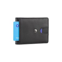 Мужской зажим для купюр из кожи Visconti VSL57 (Black/ Cobalt)