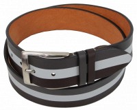 Женский кожаный ремень Farnese, Италия,  коричневый с серым