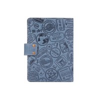 Обложка для паспорта из кожи Hi Art «Let's Go Travel» PB-02/1 Shabby Lagoon