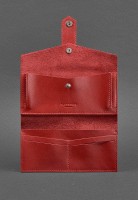 Женское кожаное портмоне   3.0 красное Krast BN-PM-3-RED