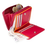 Женский кожаный кошелек Visconti RB53 Hawaii c RFID (Red Multi)