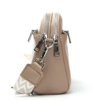 Женский молодежный кожаный клатч ALEX RAI 99092 beige