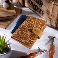 Обложка для паспорта из кожи Hi Art «Buta Art» PB-02/1 Shabby Honey