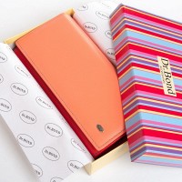 Женский кожаный кошелек Rainbow DR. BOND WRS-501-2 pink