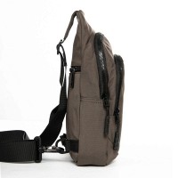 Мужская тканевая сумка-слинг Lanpad 8805 brown мал