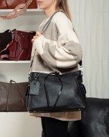 Женская кожаная сумка классическая ALEX RAI 91008-9 black