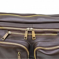 Кожаная коричневая сумка-рюкзак TARWA gc-7014-3md