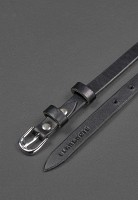 Женский узкий кожаный ремень BlankNote 15 мм BN-BELT-4-RAVEN
