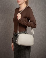 Женский молодежный кожаный клатч ALEX RAI 17006 pale grey