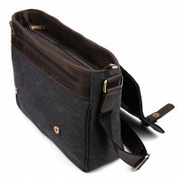 Мужская сумка через плечо из кожи и ткани TARWA RCg-7022-3md