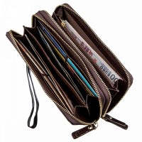 Женский коричневый кошелёк из натуральной лаковой кожи ST Leather 18908