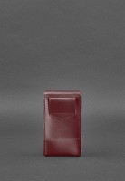 :енская кожаная сумка BlankNote Mini поясная/ кроссбоди вертикальная бордовая - BN-BAG-38-1-VIN