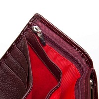 Женский кожаный лаковый кошелек SERGIO TORRETTI FEW214 wine red
