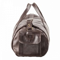 Дорожная коричневая кожаная сумка Grande Pelle 11044