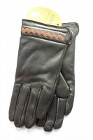 Женские кожаные перчатки Shust Gloves чёрные 747s1 S