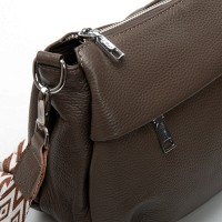 Женская кожаная сумка через плечо ALEX RAI 6001 dark khaki