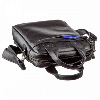 Мужская кожаная черная сумка SHVIGEL 11167