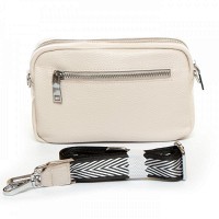 Молодежный клатч из кожи ALEX RAI  BM 3801-HA-2 white