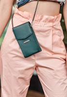 Набор женских кожаных сумок BlankNote  Mini поясная/ кроссбоди зеленые - BN-BAG-38-MALACHITE