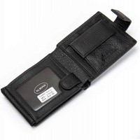 Мужской кожаный кошелек  DR. BOND MS-15CK black