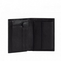Черное кожаное мужское портмоне Piquadro Modus (PU1740MO_N)