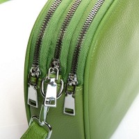 Женский молодежный кожаный клатч ALEX RAI 17006 apple green