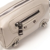 Женский молодежный кожаный клатч ALEX RAI 60072 pale grey