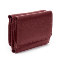 Женский кожаный кошелек Bright DR. BOND WS-403 wine red