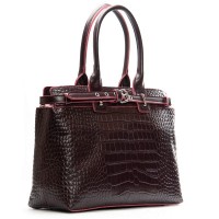 Женская кожаная сумка ALEX RAI 00108 bordo