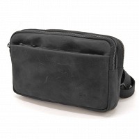 Мужская кожаная сумка бананка, сумка напоясная TARWA RA-0704-3md