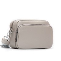 Женский молодежный кожаный клатч ALEX RAI 3803 pale grey