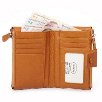 Женский кожаный кошелек Classik  DR. BOND WN-23-19 yellow