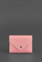 Кожаный кард-кейс BlankNote 3.0 розовый с мандалой bn-kk-3-pink-peach