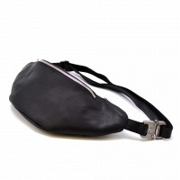 Кожаная черная сумка на пояс Tarwa ra-3036-4lx