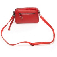 Женский молодежный кожаный клатч ALEX RAI 88085 red