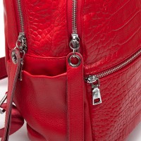 Женский кожаный рюкзак ALEX RAI 95518-9 red