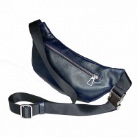Мужская кожаная сумка бананка, сумка напоясная Grande Pelle 741670