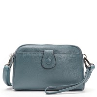 Женский молодежный кожаный клатч ALEX RAI 88085 blue