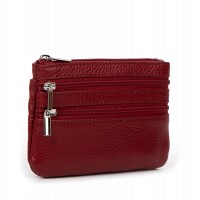 Женская кожаная косметичка-ключница Cosmetic A-00141 bordo