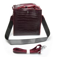 Женская кожаная сумка через плечо ALEX RAI 9701 bordo