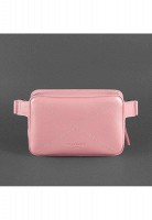 Женская кожаная поясная сумка BlankNote Dropbag Mini розовая BN-BAG-6-PINK-PEACH