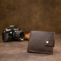 Мужской кожаный кошелек GRANDE PELLE 11460 Коричневый
