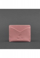 Женская кожаная визитница 5.0 розовая BN-KK-5-PINK-PEACH