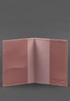 Кожаная обложка для паспорта 1.2 розовая BN-OP-1-2-PINK-PEACH