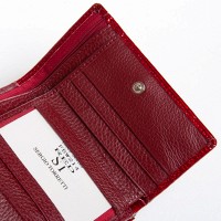 Женский кожаный лаковый кошелек SERGIO TORRETTI FEW214 red