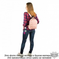 Женский городской рюкзак из кожзама Fancy черный матовый